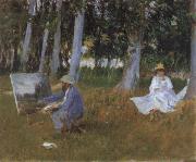 Claude Monet Painting in a Wood